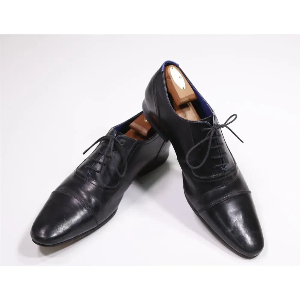 Ted Baker Rogrr Black Captoe Oxford Leather Dress Shoes Mens UK 13 US 14